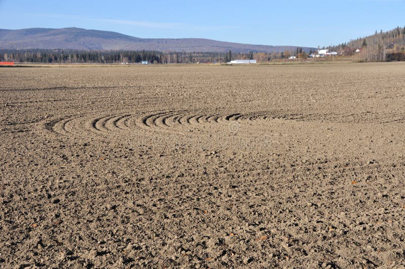 Harvested Field at an Experimental Farm in Alaska