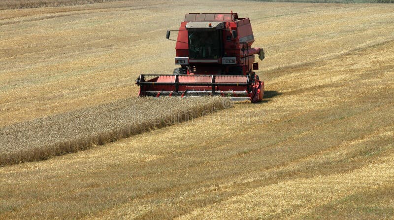 Harvester stock image