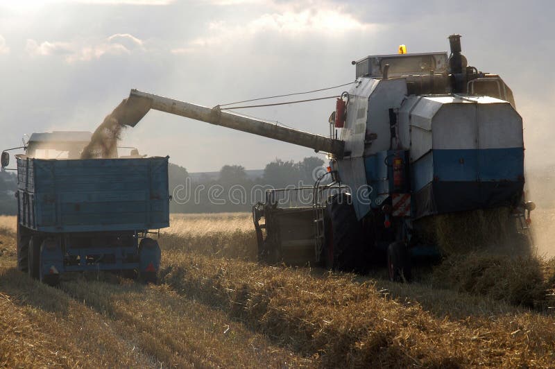 Harvester and tractor