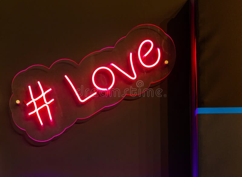 Hashtag Love Neons stock photo. Image of 2022, serbia 262738382