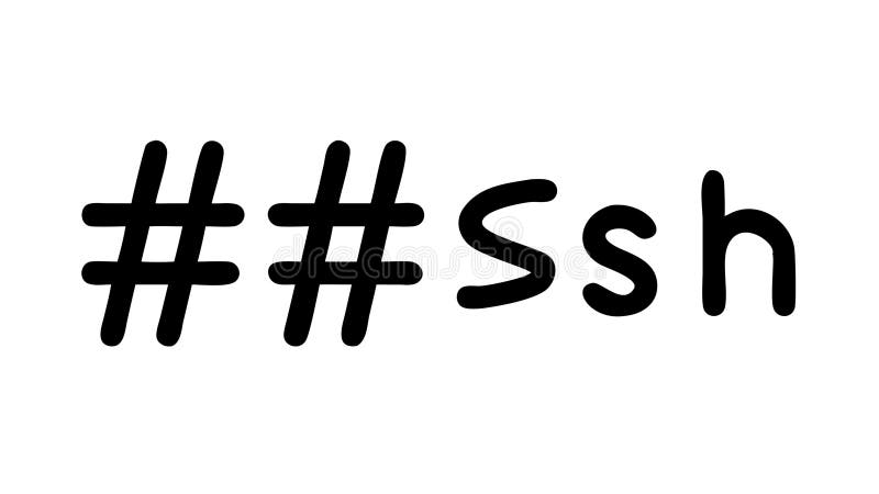Hashtag Ssh Text Icon, Digital Communication Graphic, vector design Generative AI vector illustration