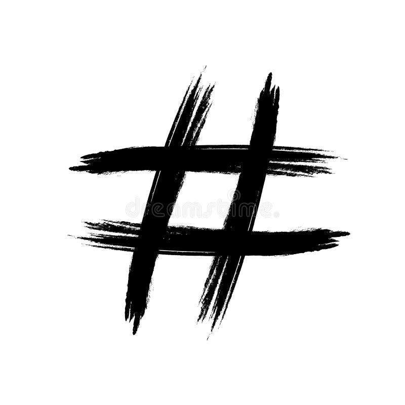 Hashtag Symbol Vector Illustration. Group Of People On Social Media