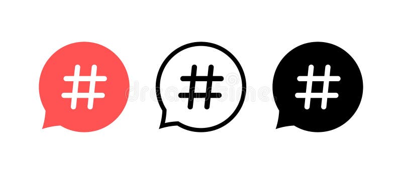 Hashtag symbol Hashtag symbol Social massmediasymbol också vektor för coreldrawillustration vektor illustrationer