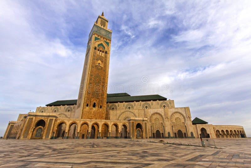 Hassan 2 Moskee in Casablanca Marokko stock foto Hassan 2 Moskee in Casablanca Marokko stock foto