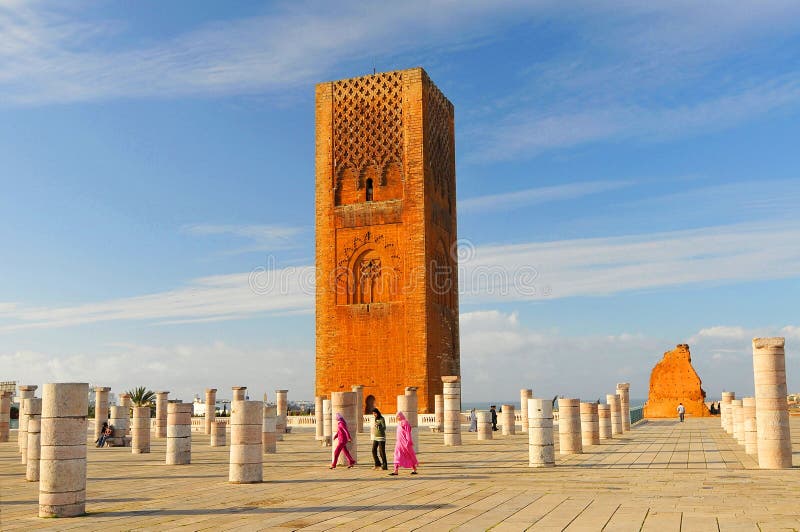 Hassan Tower, mausolée Mohamed V à Rabat, le Maroc