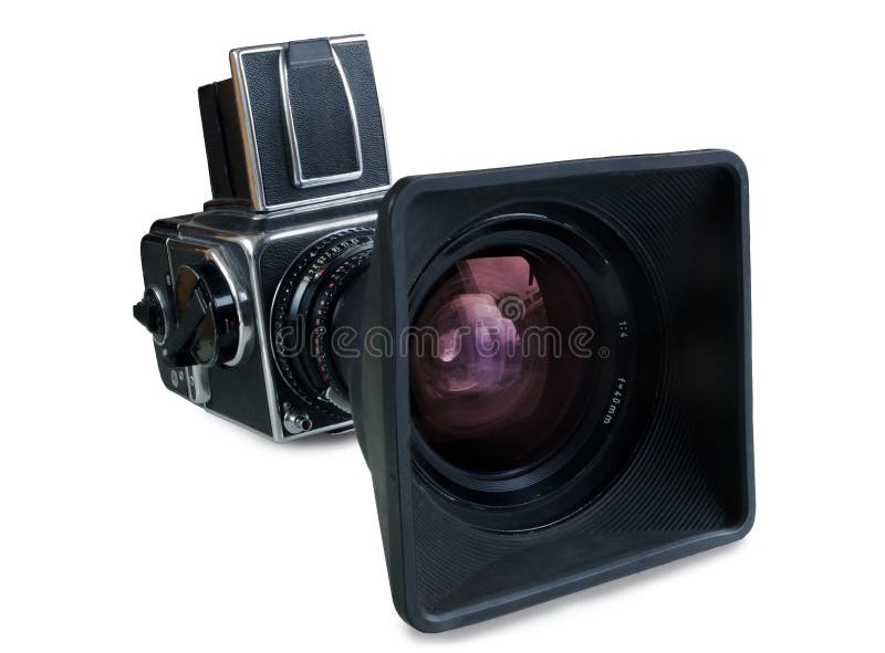 Medium format camera on a white background. Medium format camera on a white background