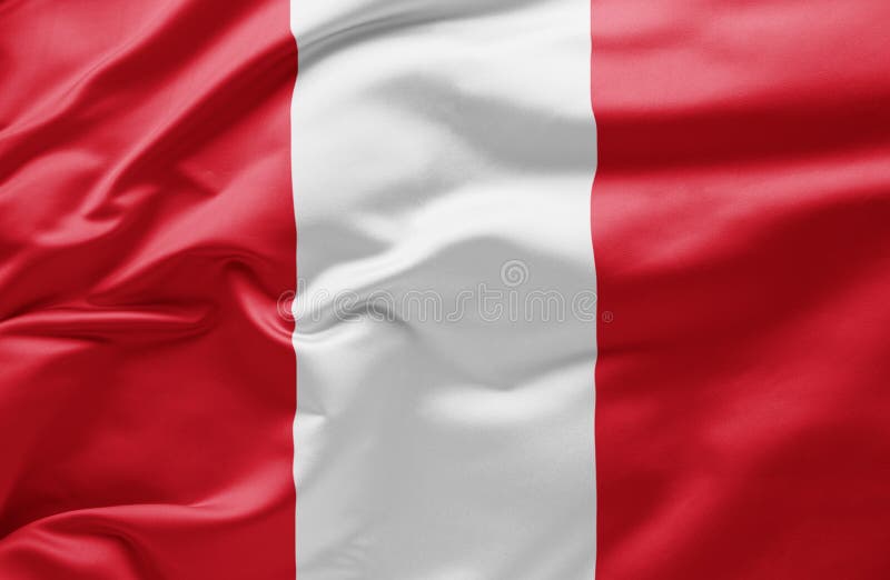 Hasteando bandeira nacional peru ilustração stock