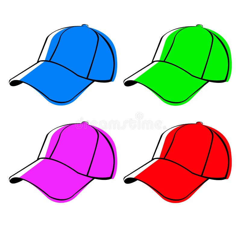 Hat Cap Baseball Fashion Uniform Vector Sport White Illustration ...