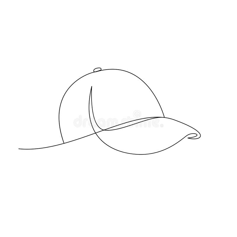 Baseball Hat Line Drawing Stock Illustrations 412 Baseball Hat Line
