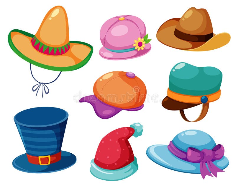 Hats stock vector. Illustration of stylish, elements - 22418278