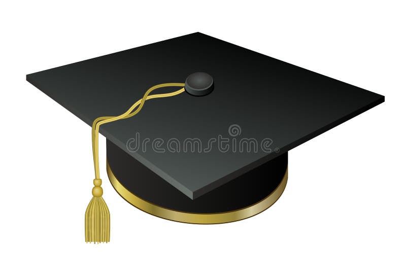 Hat University Graduate with a Golden Tassel Stock Vector ...