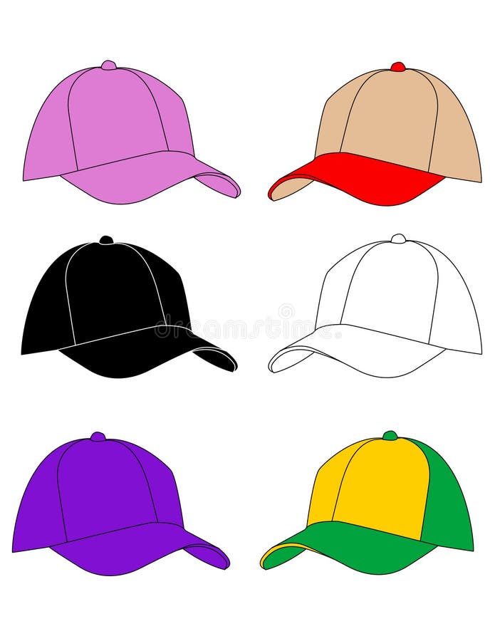 Hat vector illustration stock vector. Illustration of yellow - 6915025