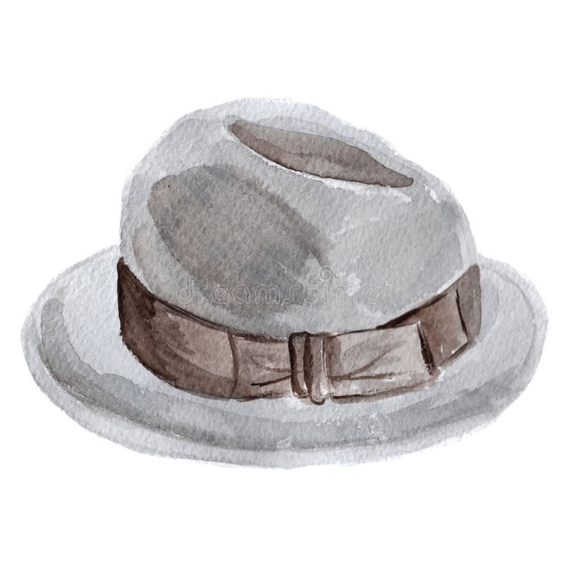 Hat watercolor stock vector. Illustration of isolated 54724134