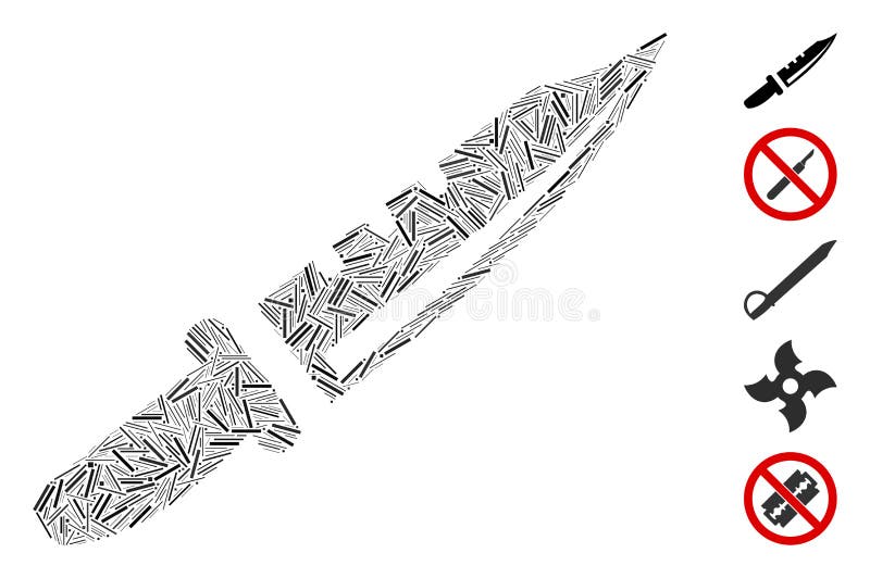 Hatch Mosaic Knife stock illustration