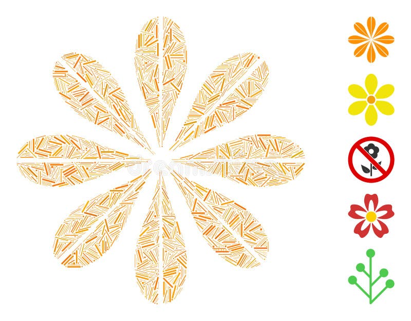 Hatch Mosaic Flower royalty free illustration