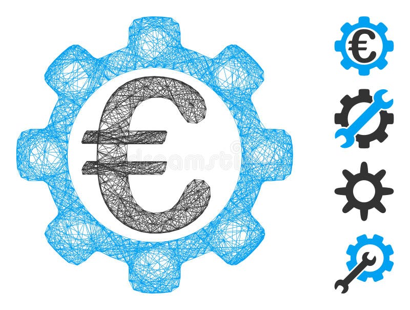 Hatched Euro Options Vector Mesh vector illustration