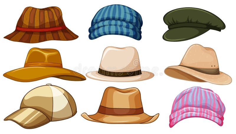 Hats stock vector. Illustration of travel, carry, item - 51481493