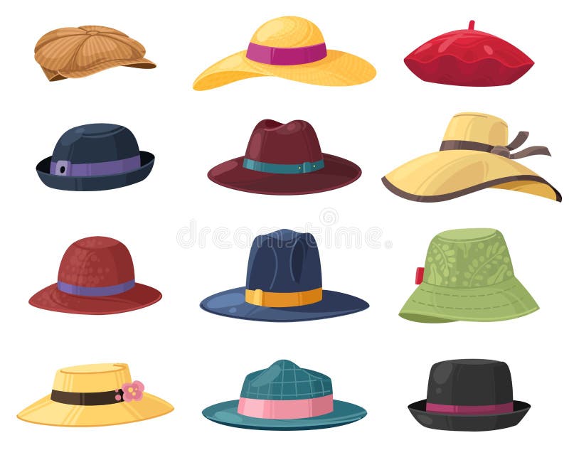 Hats stock vector. Illustration of stylish, elements - 22418278