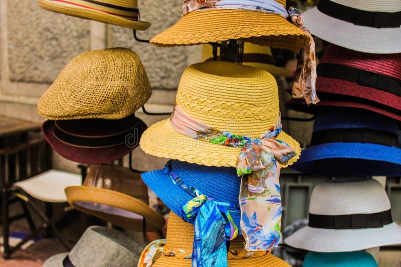 Hats Store Fashion Marketplace Group Many Stock Photo Image of panama, marketplace 154059016