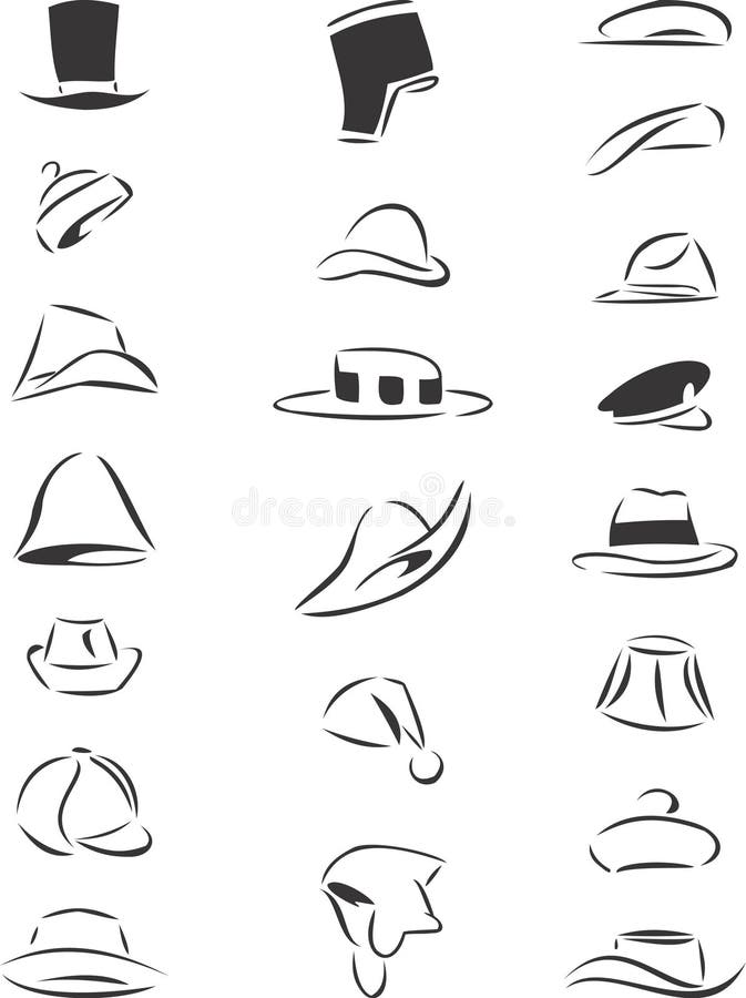 20 themed EPS images of misc hats. The number of vector nodes is absolute minimum. The images are very easy to use and edit and are extremely smooth even when highly enlarged. 20 themed EPS images of misc hats. The number of vector nodes is absolute minimum. The images are very easy to use and edit and are extremely smooth even when highly enlarged