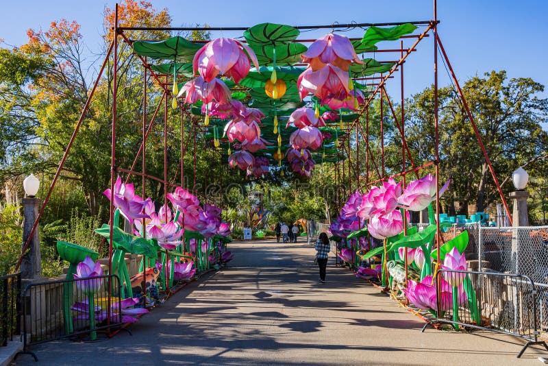 Haunt the Zoo Halloween Decoration in the OKC Zoo Editorial Stock Photo