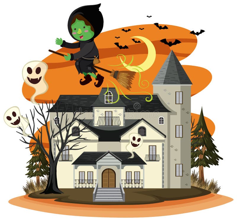 Haunted House in Cartoon Style Stock Vector - Illustration of haunted, horror: 231811372 Haunted House in Cartoon Style Stock Vector - Illustration of haunted, horror: 231811372