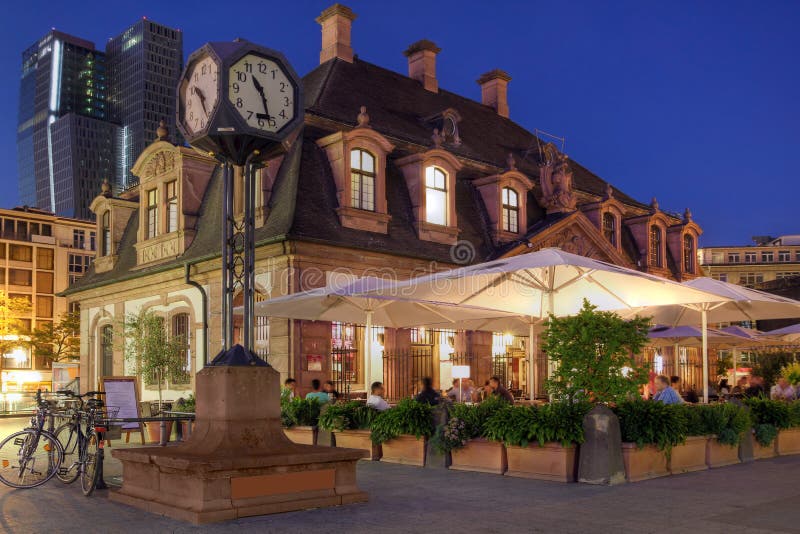 Hauptwache at night, Frankfurt, Germany