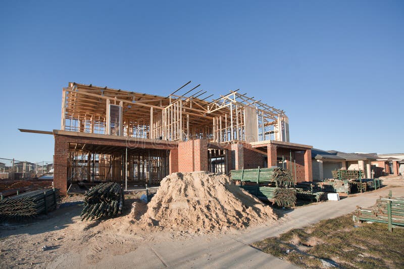 Haus-Aufbau stockbild. Bild von architektur, haus, wohn - 20050667