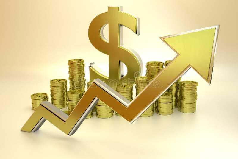 Hausse du dollar illustration libre de droits Hausse du dollar illustration libre de droits