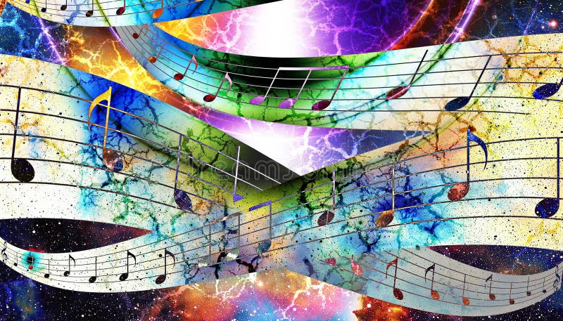 Haut-parleur et espace de note de musique et de musique de silhouette avec des étoiles Fond abstrait de couleur Concept de musiqu illustration libre de droits Haut-parleur et espace de note de musique et de musique de silhouette avec des étoiles Fond abstrait de couleur Concept de musiqu illustration libre de droits