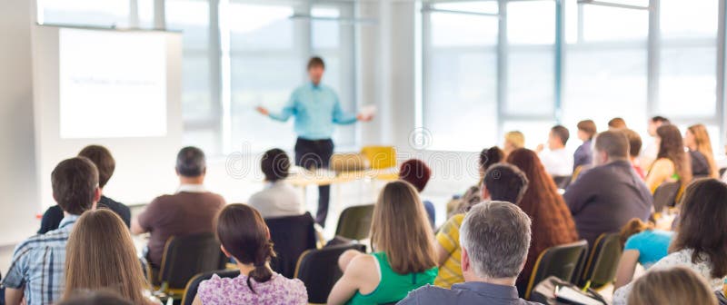 Haut-parleur à la convention et à la présentation d'affaires image libre de droits