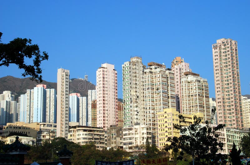 hautes tours d'élévation de Hong Kong d'appartement images stock hautes tours d'élévation de Hong Kong d'appartement images stock