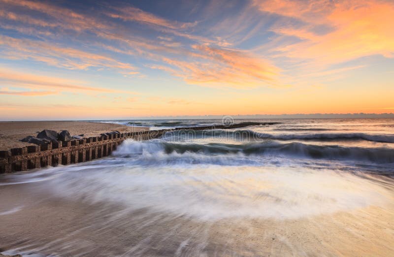Ocean- och strandlandskap North Carolina arkivfoton
