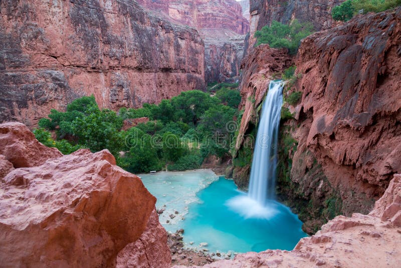 Havasupai Waterfalls in Arizona.