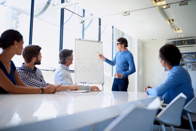 We Have the Following Options. a Businessman Doing a Presentation Using