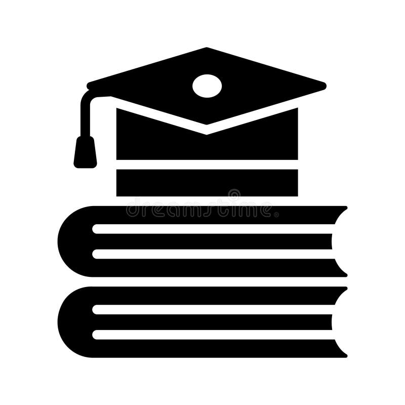 Have a look at this latest glyph icon graduation books with mortarboard vector illustration