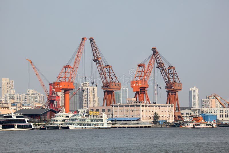 Haven in Shanghai, China royalty-vrije stock afbeeldingen