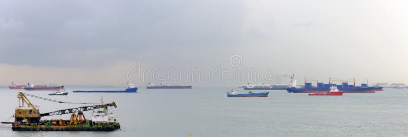 Haven van Singapore stock foto's Haven van Singapore stock foto's