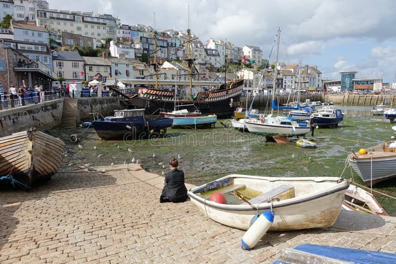 Havenhaven Brixham Devon England het UK stock afbeelding Havenhaven Brixham Devon England het UK stock afbeelding