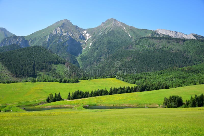 Havran and Zdiarska vidla, the two highest mountains in the Belianske Tatry. Slovakia