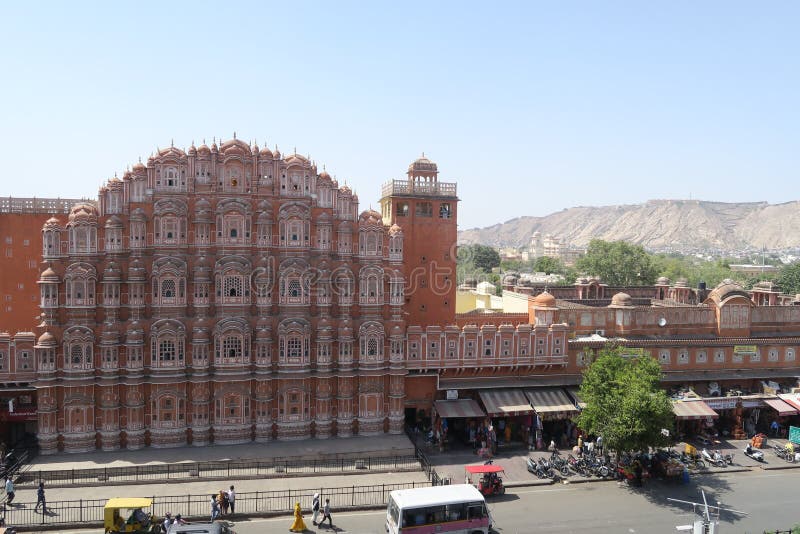 Hawa Mahal in India royalty-vrije stock foto's Hawa Mahal in India royalty-vrije stock foto's