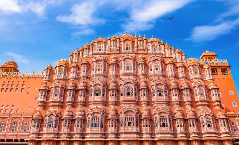 Hawa Mahal Palace Jaipur Rajasthan Constructed with Red and Pink ...