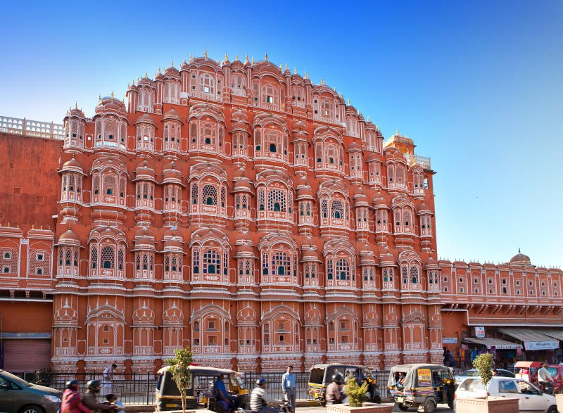 Hawa Mahal or Palace of Winds on January 29, 2014 in Jaipur, India ...