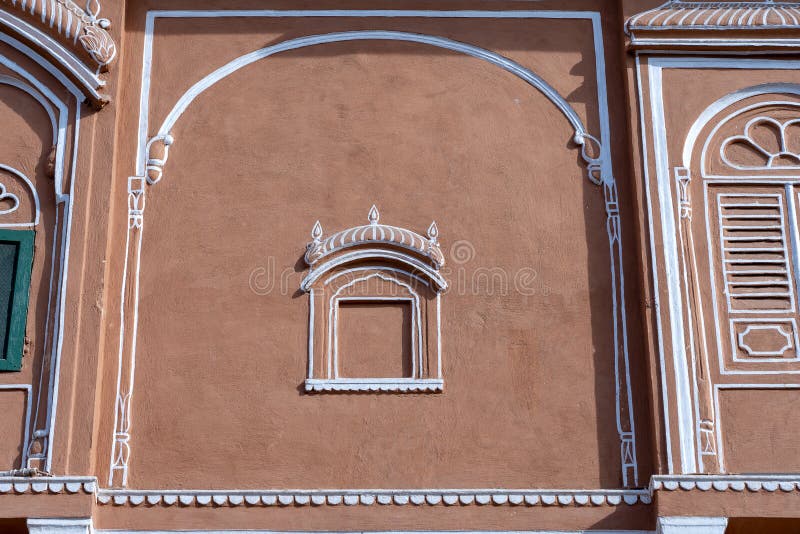 Hawa Mahal, roze paleis van winden in oude stad Jaipur, Rajasthan, India royalty-vrije stock foto Hawa Mahal, roze paleis van winden in oude stad Jaipur, Rajasthan, India royalty-vrije stock foto