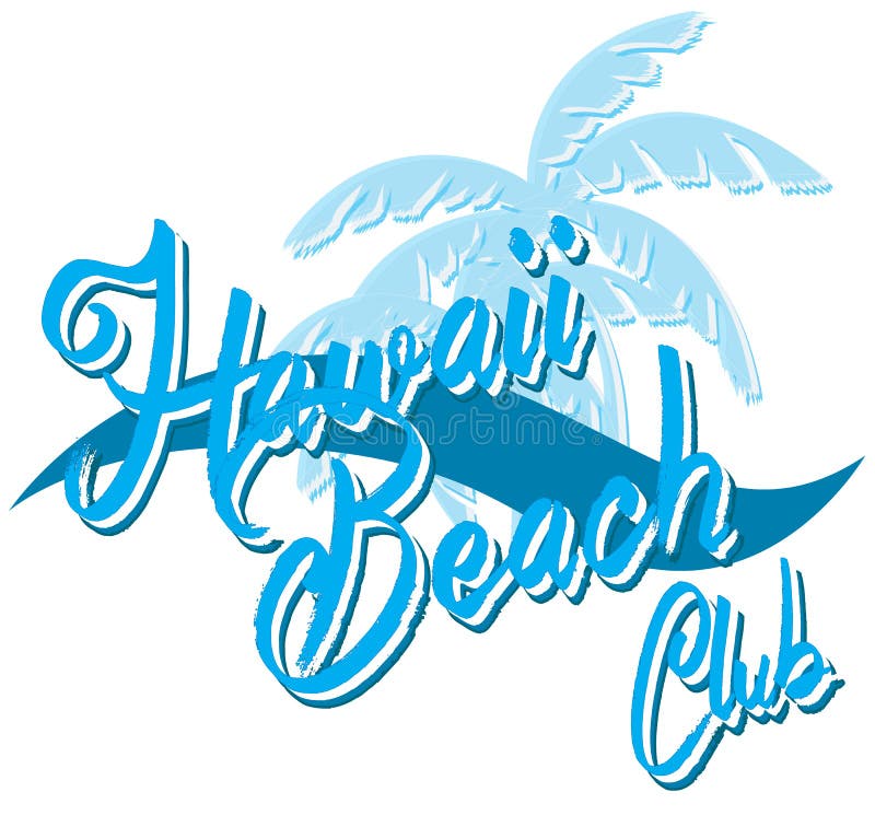 Hawaii beach stock vector. Illustration of hawaii, green - 15257897
