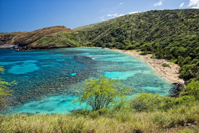 Hawaii Oahu Hanauma Bay View Stock Image Image of beautiful, natural