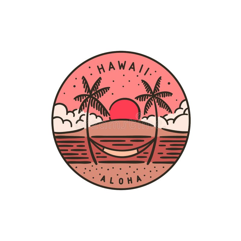 Hawaii sunset stock illustration. Illustration of quiet - 28435597