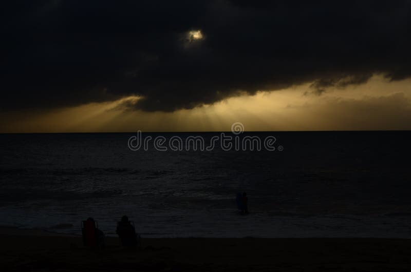 Hawaiian Coastal Sunset After Storm royalty free stock photography Hawaiian Coastal Sunset After Storm royalty free stock photography