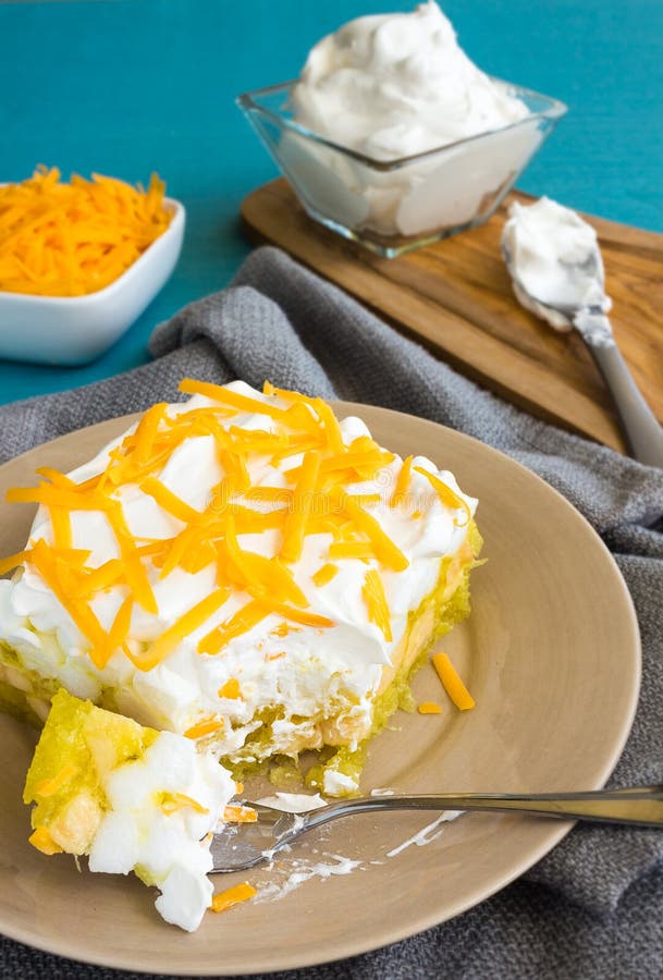 Hawaiian Jello Salad stock photo. Image of cheddar, daylight - 53728978