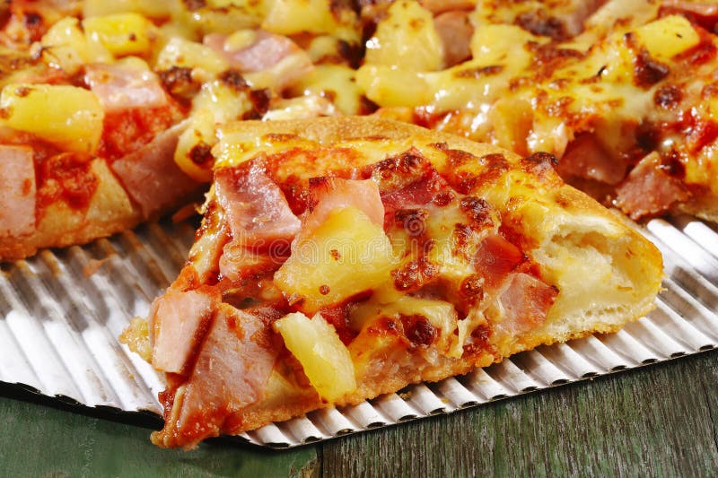 Hawaiian pizza stock image